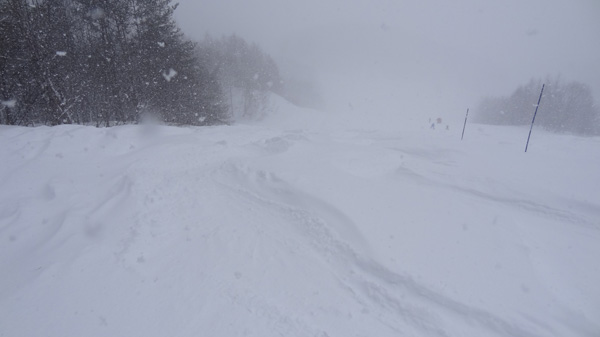 1/3高畑スキー場 レッドコースコブ作成中