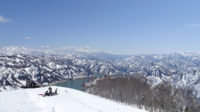 20210410_奥只見丸山スキー場　昼過ぎの山頂からの景色１