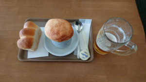 20210424_横手山・渋峠スキー場　横手山頂ヒュッテ（きのこスープとパン）