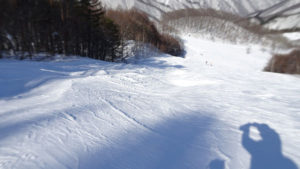 20220110_北日光・高畑スキー場　昼前のレッドコース上部からのコブ