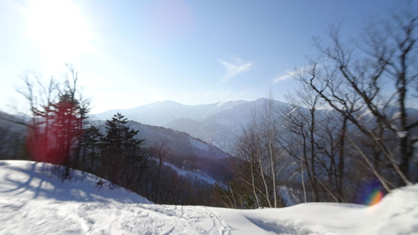 20220109_北日光・高畑スキー場　午後のブルーコース上部からの景色