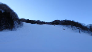 20220116_北日光・高畑スキー場　朝一番の猪谷ゲレンデ