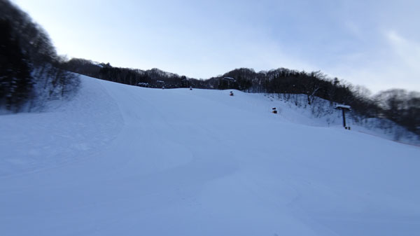 20220123_北日光・高畑スキー場　朝一番の猪谷ゲレンデ