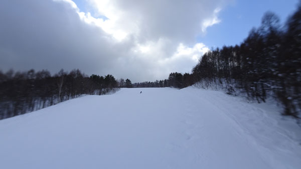 20230109_北日光・高畑スキー場　朝一番のレッドコース