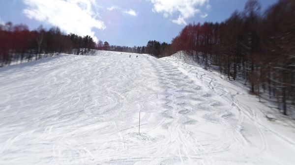 20230211_北日光・高畑スキー場　11時過ぎのレッドコース