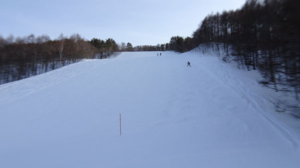 20230211_北日光・高畑スキー場　15時半過ぎのレッドコース