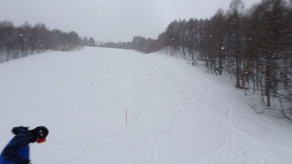 20230226_北日光・高畑スキー場　昼前のレッドコース