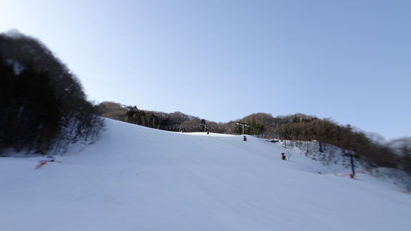 20230311_北日光・高畑スキー場　朝一番の猪谷ゲレンデ