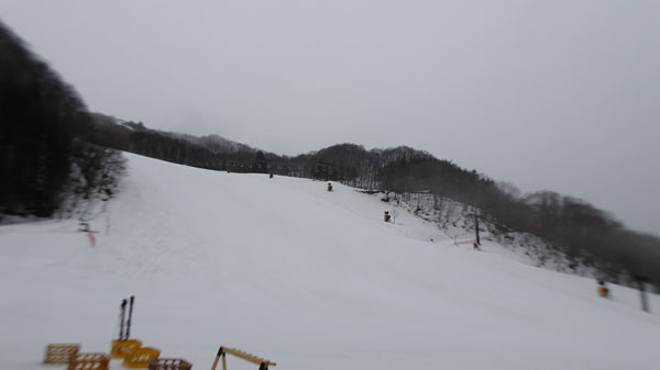 20230318_北日光・高畑スキー場　朝一番の猪谷ゲレンデ