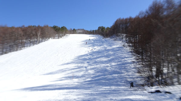 20230319_北日光・高畑スキー場　14時半過ぎのレッドコース
