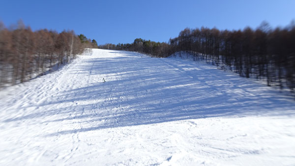 20230319_北日光・高畑スキー場　15時40分過ぎのレッドコース