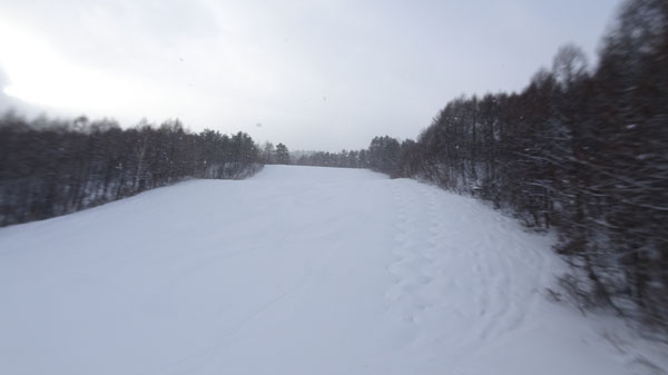 20240113_北日光・高畑スキー場　朝一番のレッドコース