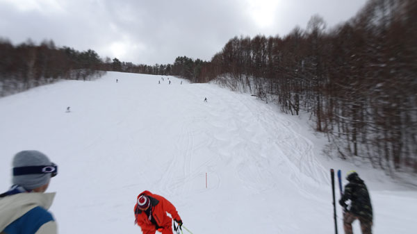 20240128_北日光・高畑スキー場　昼前のレッドコース