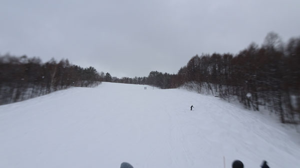 20240128_北日光・高畑スキー場　15時半過ぎのレッドコース